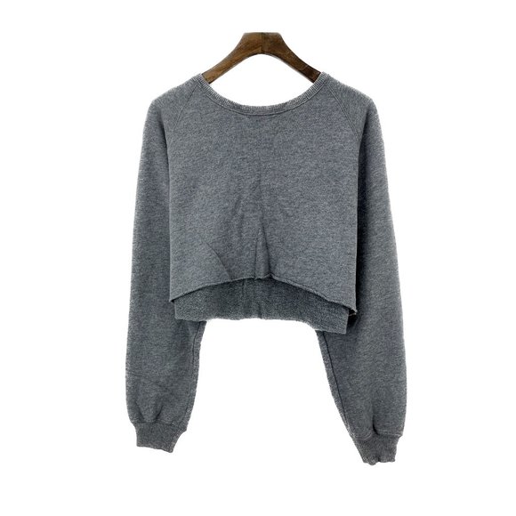 TNA Crop Gray Sweatshirt Size S Raglan Sleeve - Picture 1 of 3
